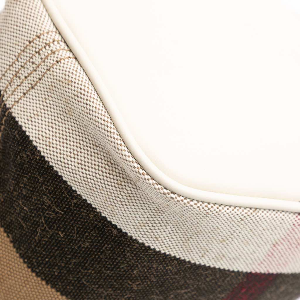 Burberry Mini Mega Check Canvas Ashby Tassel Bucket Bag - Image 10