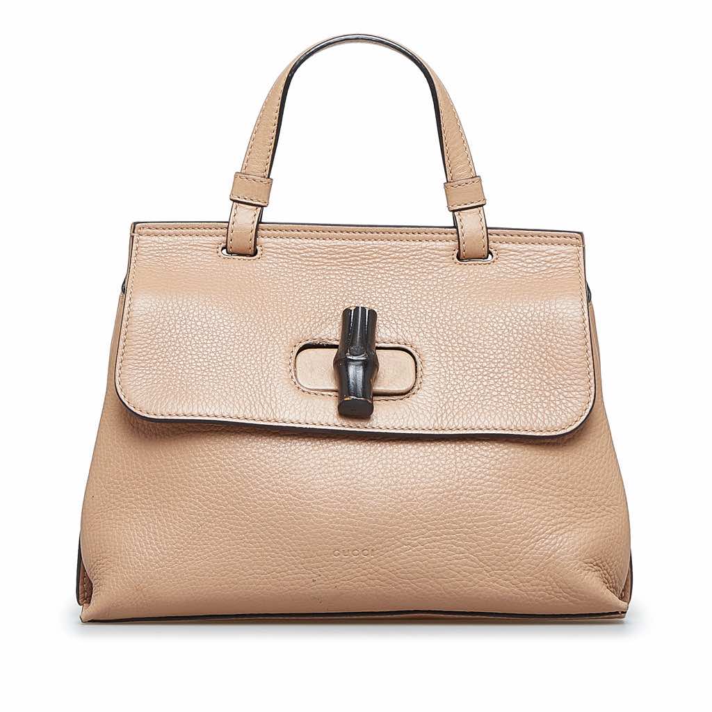 Gucci Small Leather Bamboo Daily Satchel