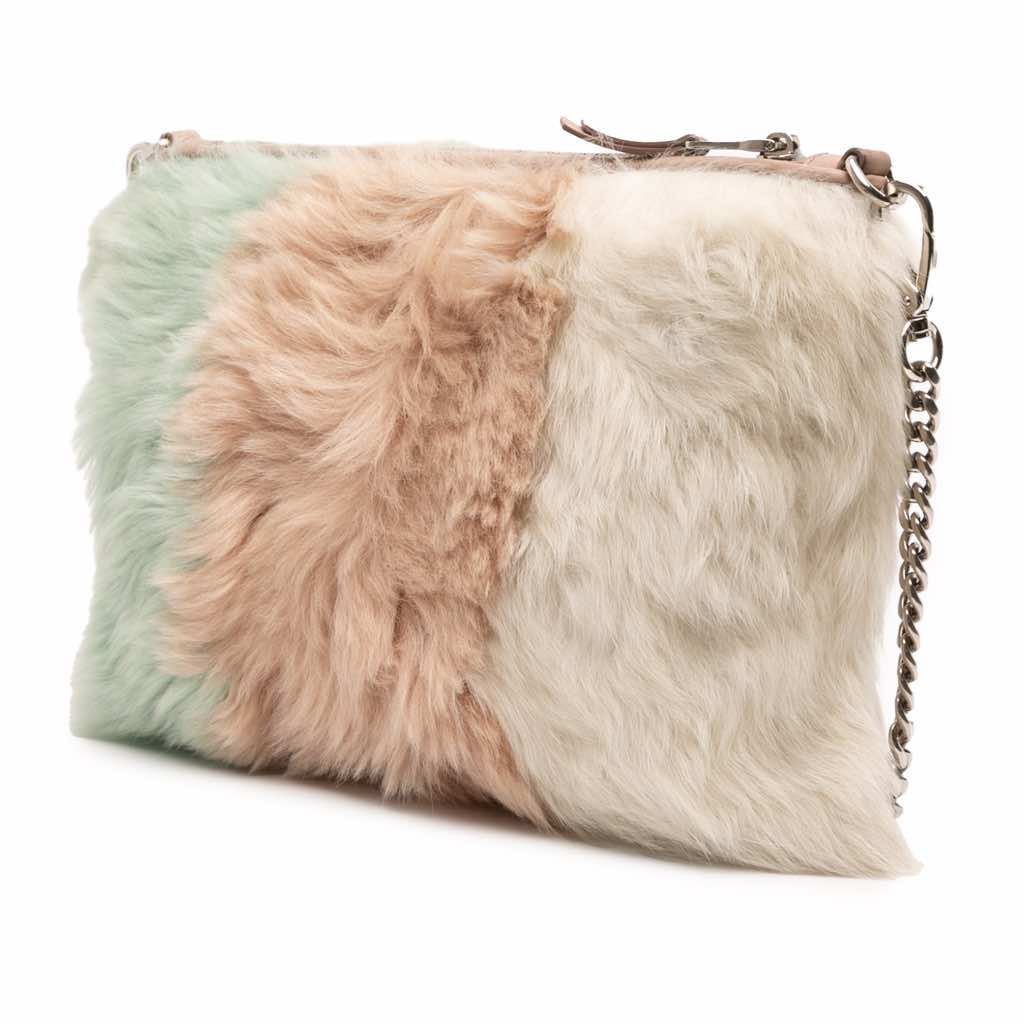 Miu Miu Fur Montone Stripe Crossbody - Back view