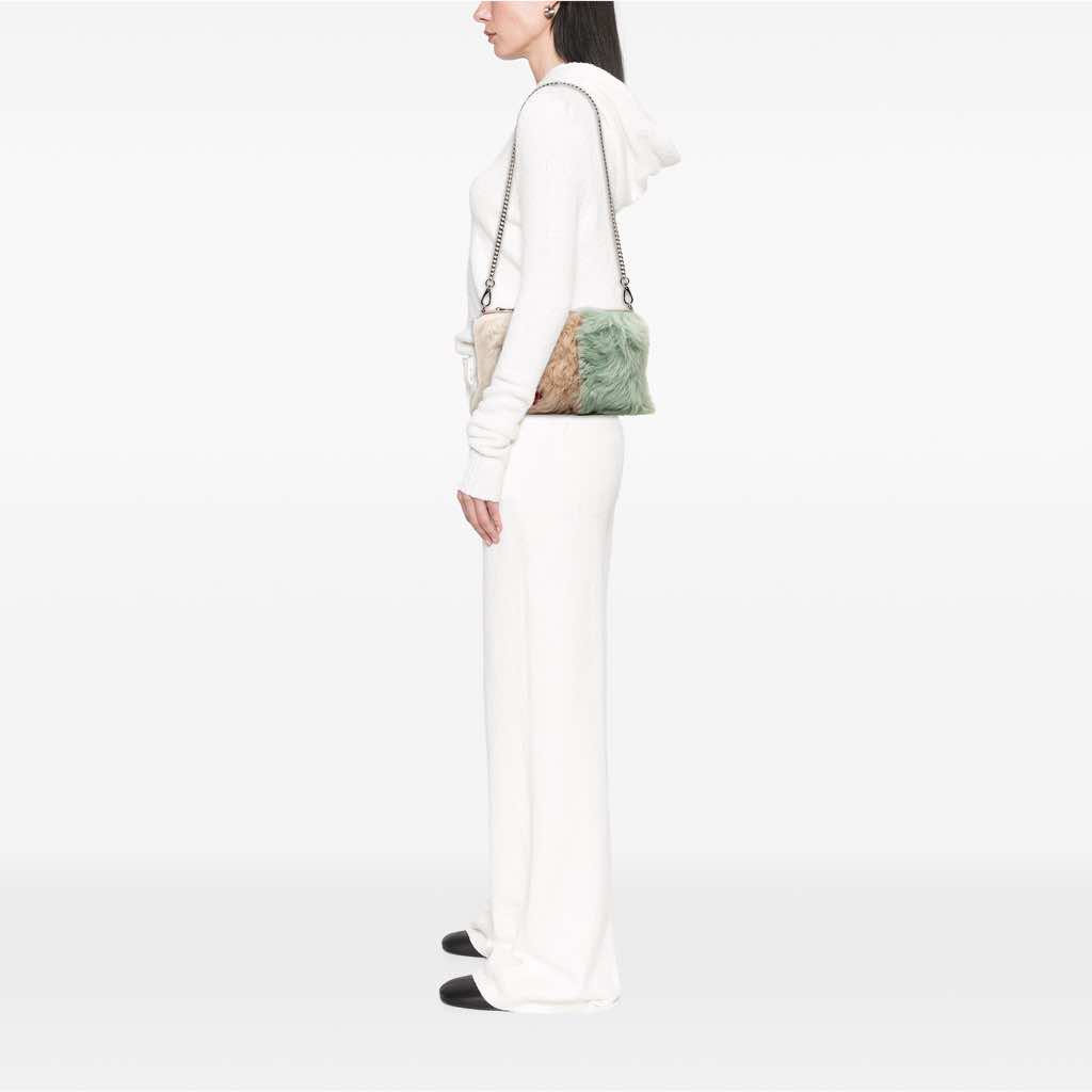 Miu Miu Fur Montone Stripe Crossbody - Image 11