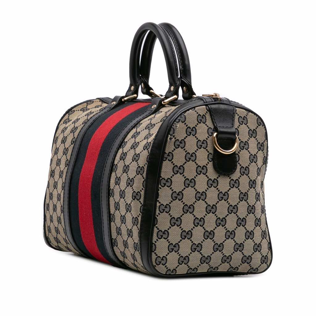 Gucci Medium GG Canvas Web Joy Boston Bag - 2