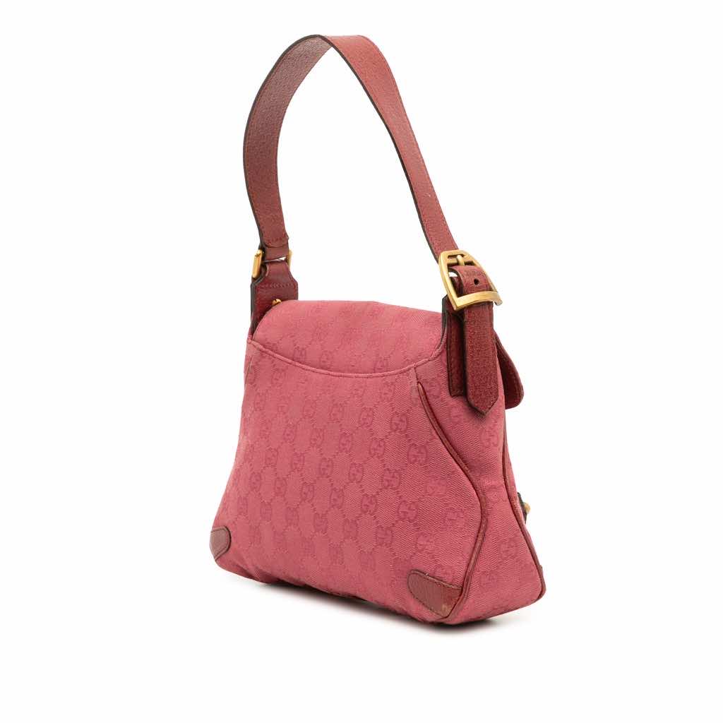 Gucci GG Canvas Horsebit Chain Flap Shoulder Bag - 2