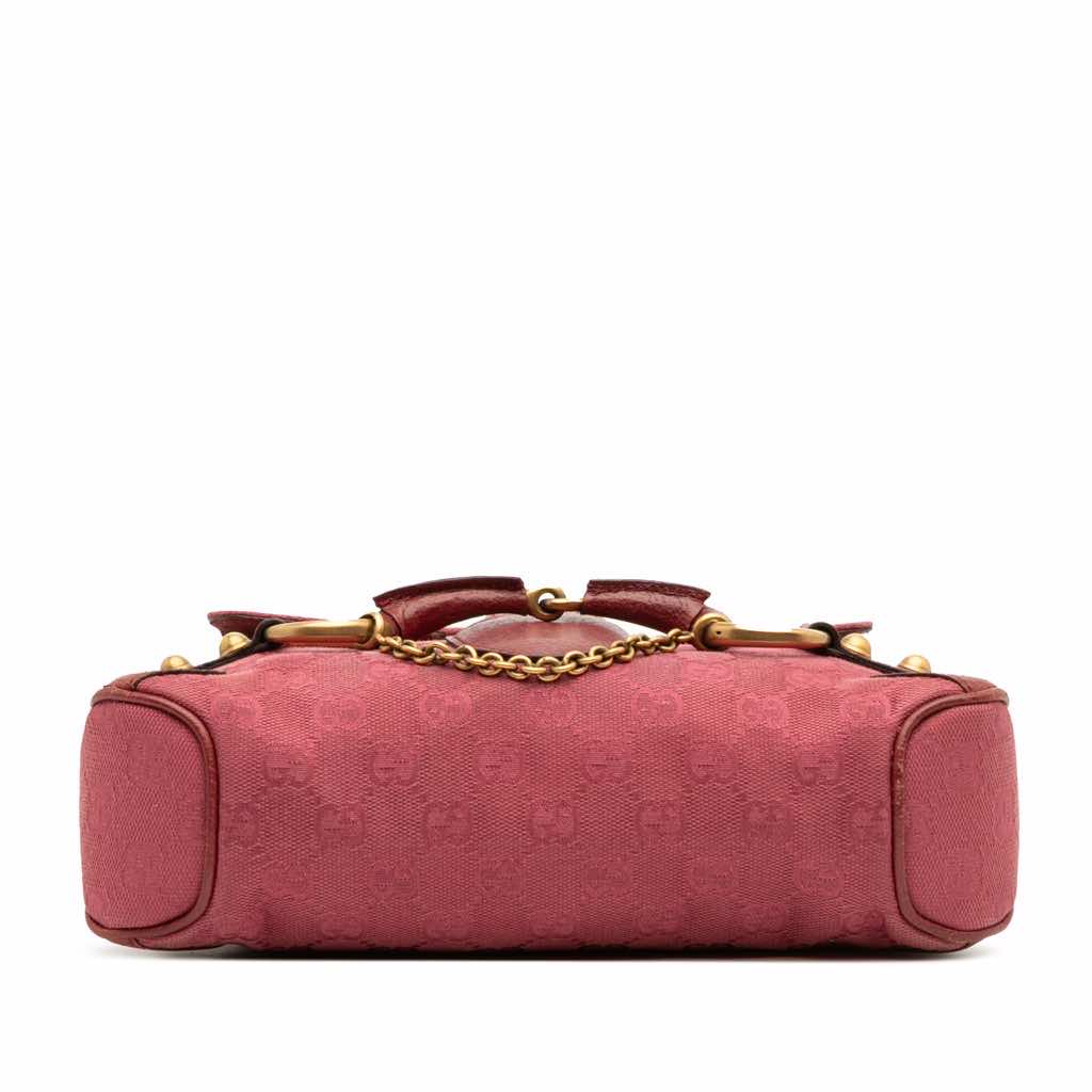 Gucci GG Canvas Horsebit Chain Flap Shoulder Bag - 3