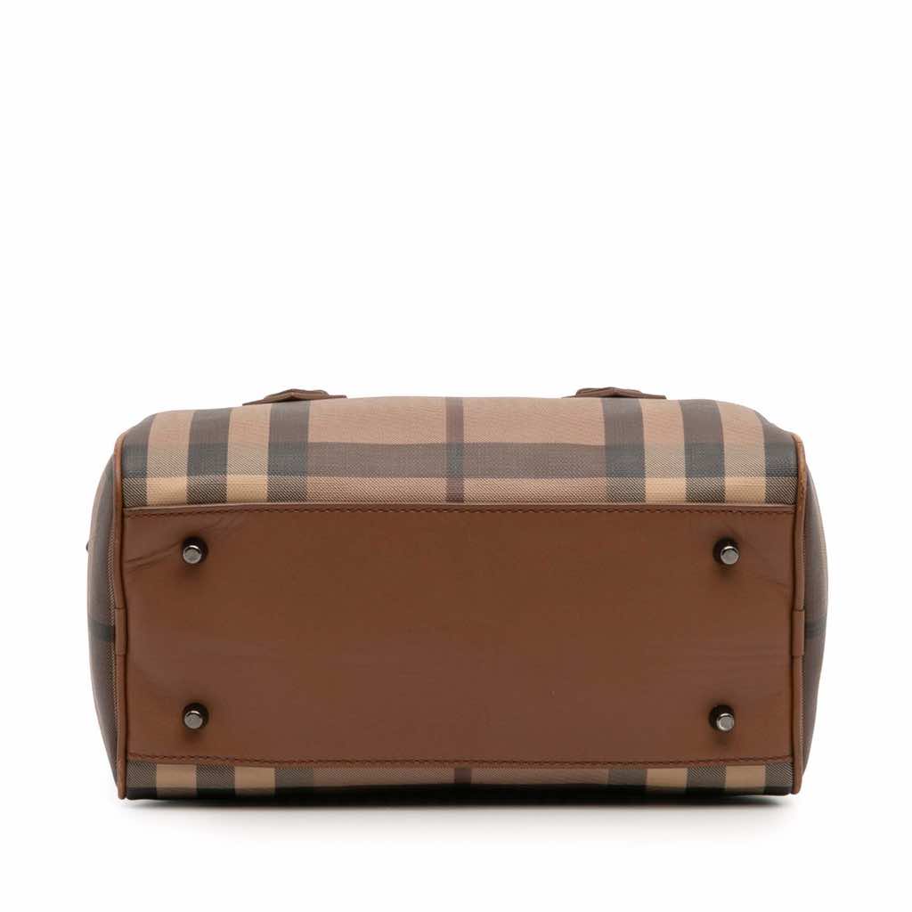 Burberry Smoke Check Coated Canvas Chester Boston Bag - Image 6