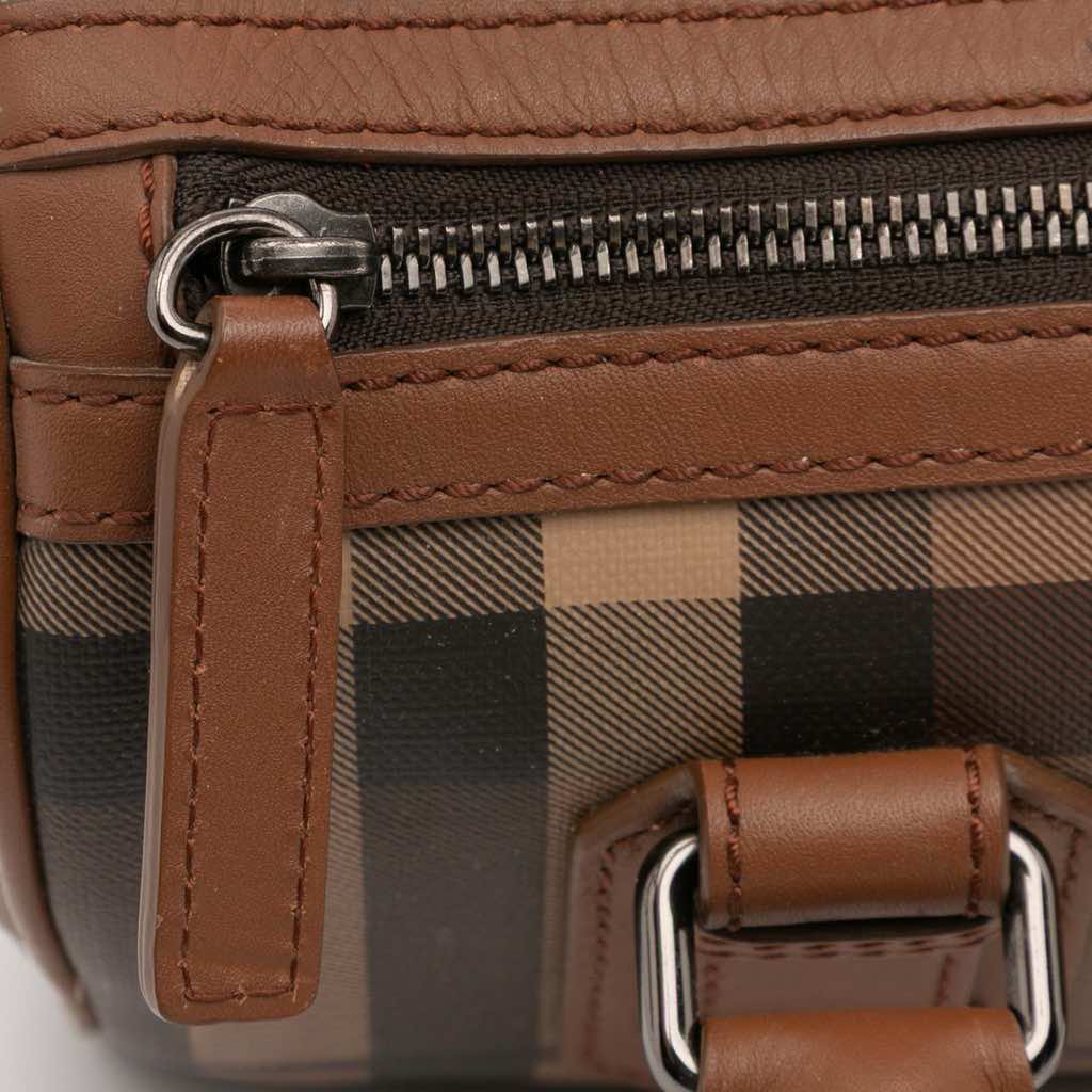 Burberry Smoke Check Coated Canvas Chester Boston Bag - Side view