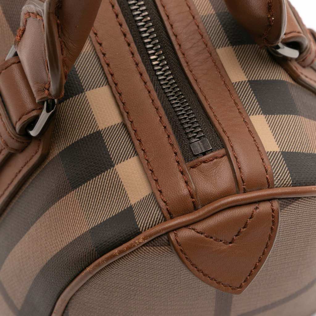 Burberry Smoke Check Coated Canvas Chester Boston Bag - Detail 1