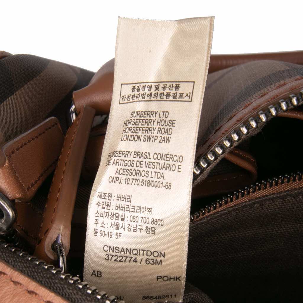 Burberry Smoke Check Coated Canvas Chester Boston Bag - Image 10