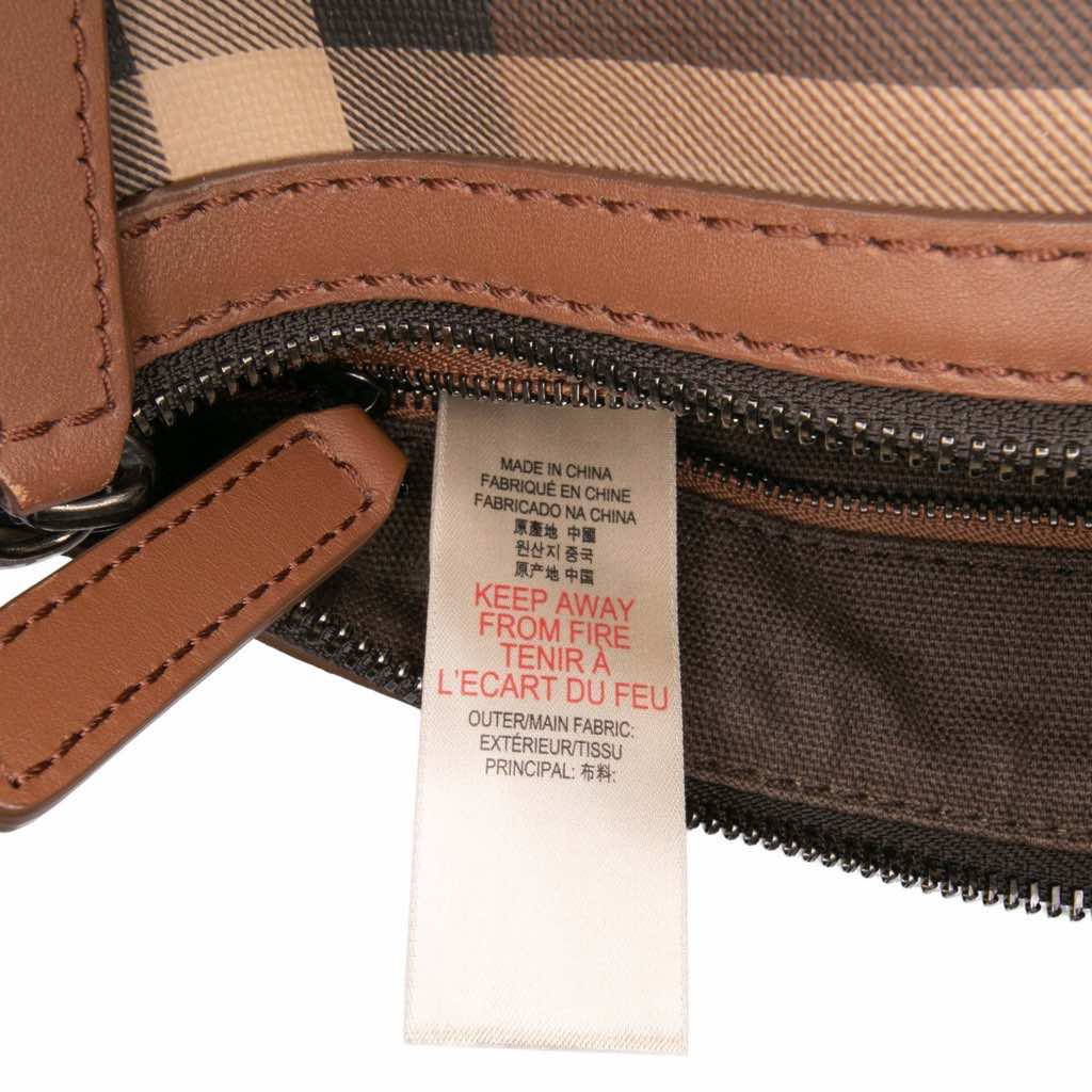Burberry Smoke Check Coated Canvas Chester Boston Bag - Image 11