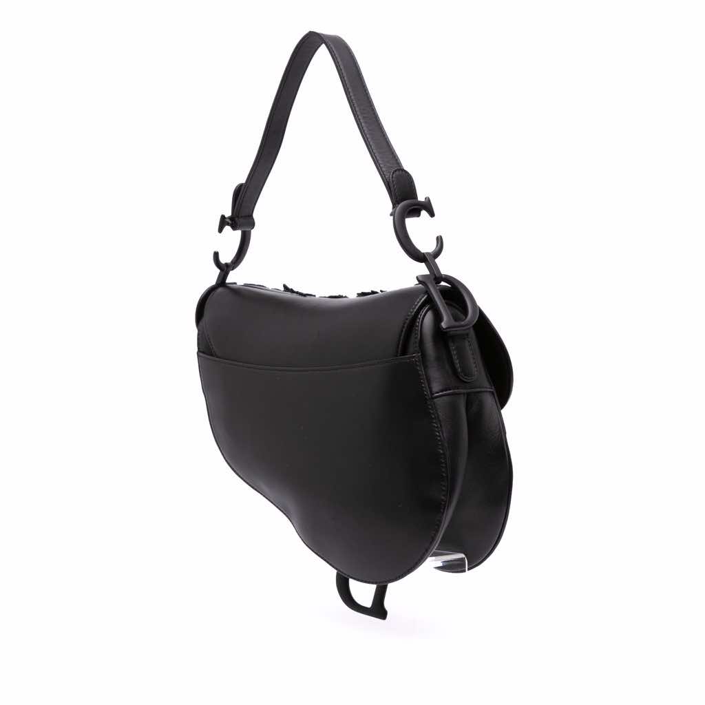 Dior Ultramatte Calfskin 3D Floral Saddle Bag - 2