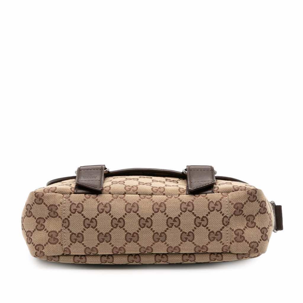 Gucci Small GG Canvas Double Buckle Flap Messenger Bag - 3