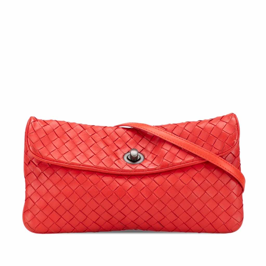 Bottega Veneta Mini Nappa Intrecciato Turn Lock Crossbody