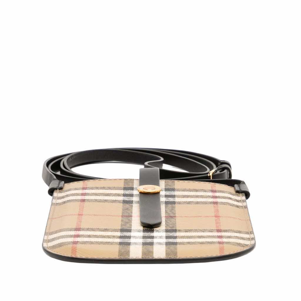 Burberry House Check Coated Canvas Phone Pouch Crossbody - 3