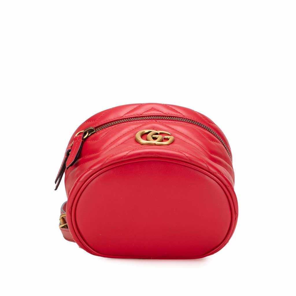 Gucci Mini GG Marmont Matelasse Leather Round Backpack - Image 6