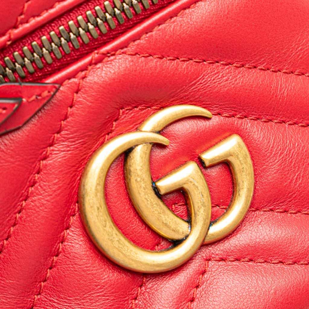 Gucci Mini GG Marmont Matelasse Leather Round Backpack - Image 10