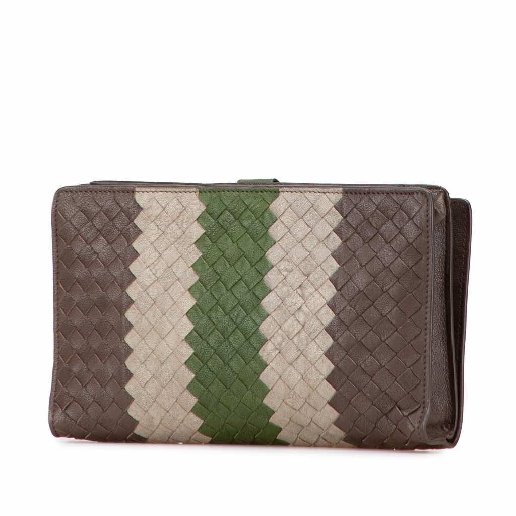 Bottega Veneta Tricolor Nappa Intrecciato Clutch - 2