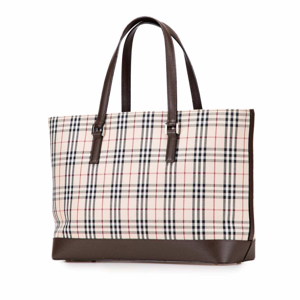 Burberry House Check Canvas Tote - Back view