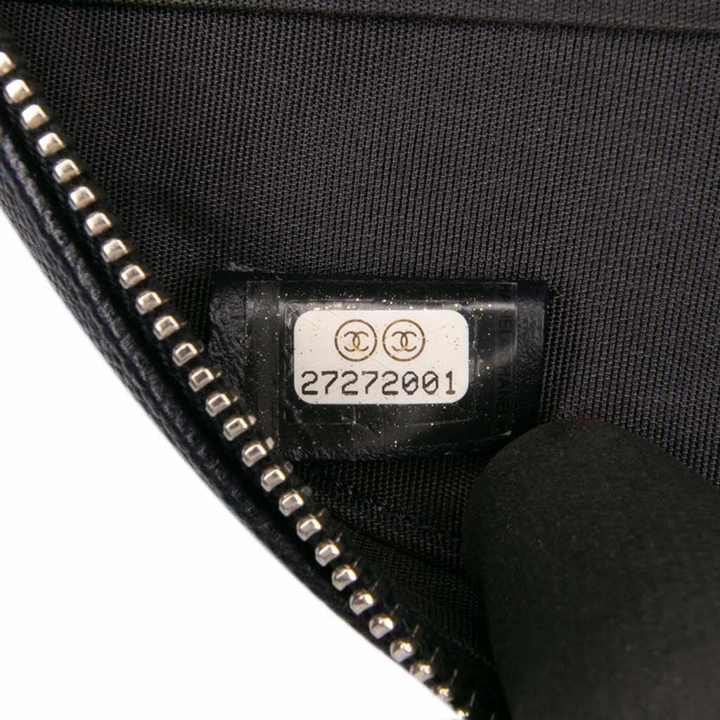 Chanel Caviar Striped CC Filigree Round Crossbody - Detail 1