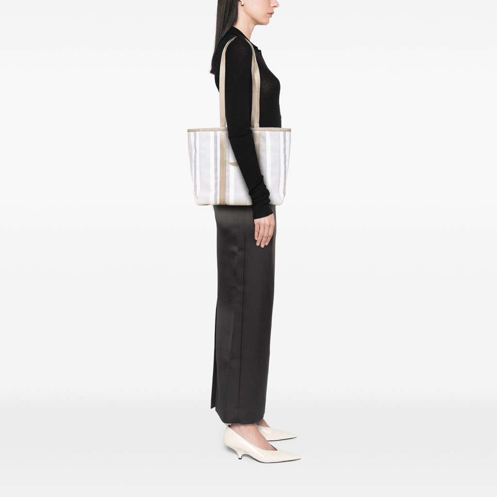 Balenciaga Medium Woven Calfskin Barbes East West Shopper Bag - Image 13