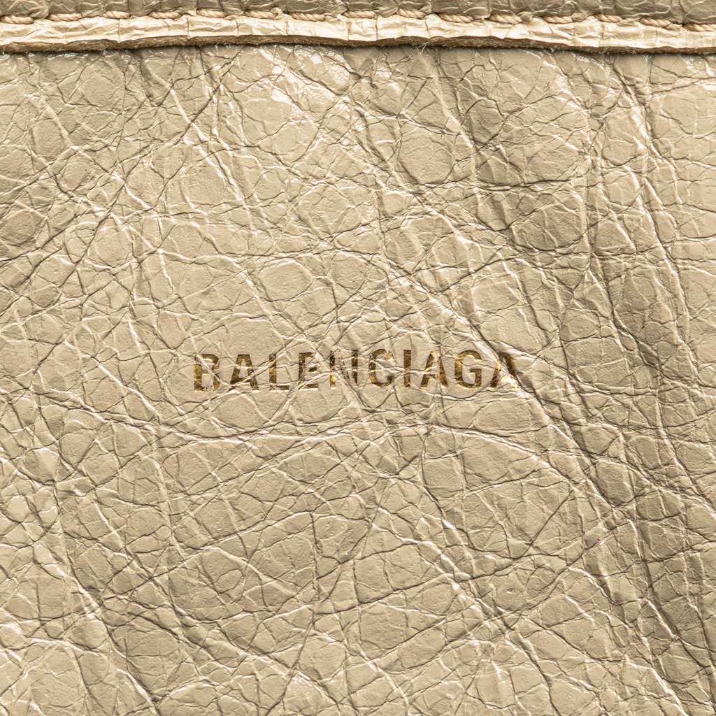 Balenciaga Medium Woven Calfskin Barbes East West Shopper Bag - Detail 1