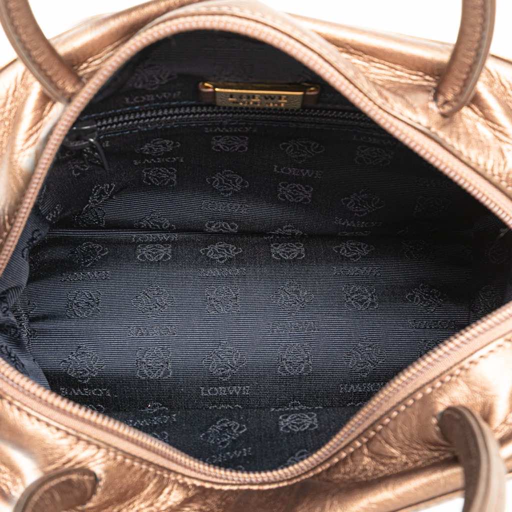 Loewe Metallic Leather Anagram Handbag - 4