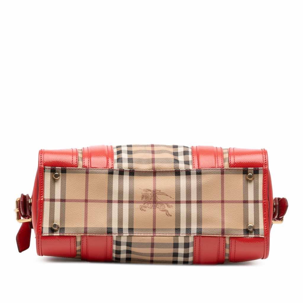 Burberry Haymarket Check Coated Canvas Minford Portrait Satchel - Image 6
