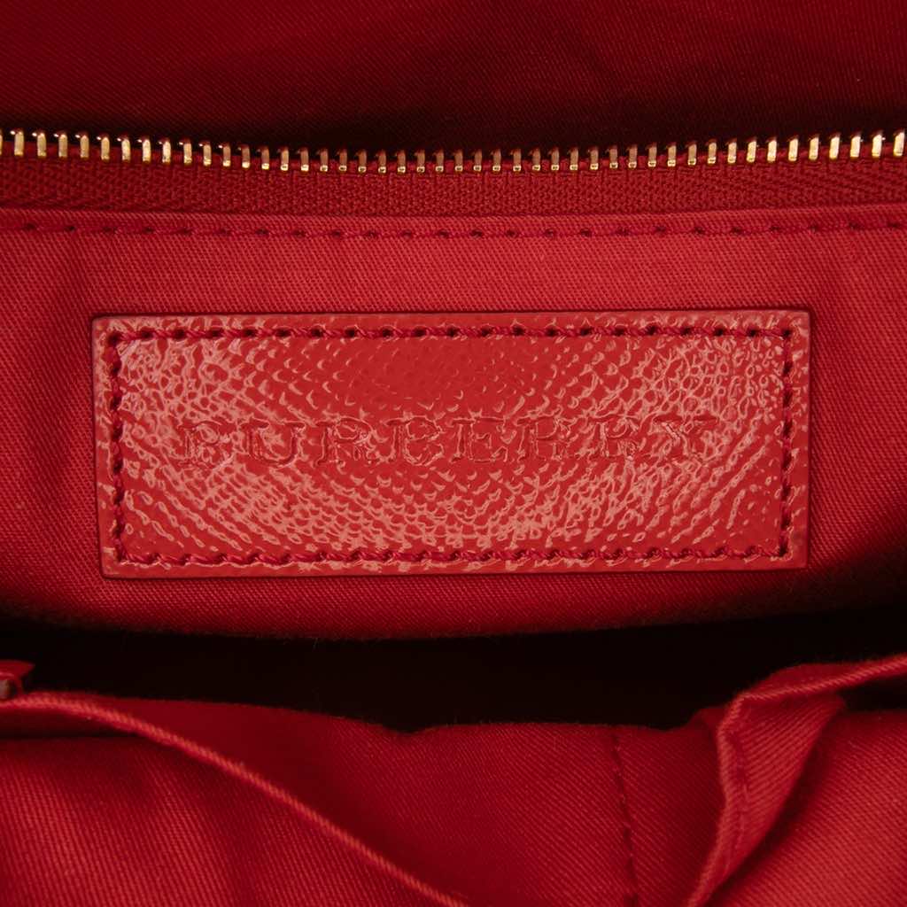 Burberry Haymarket Check Coated Canvas Minford Portrait Satchel - Side view