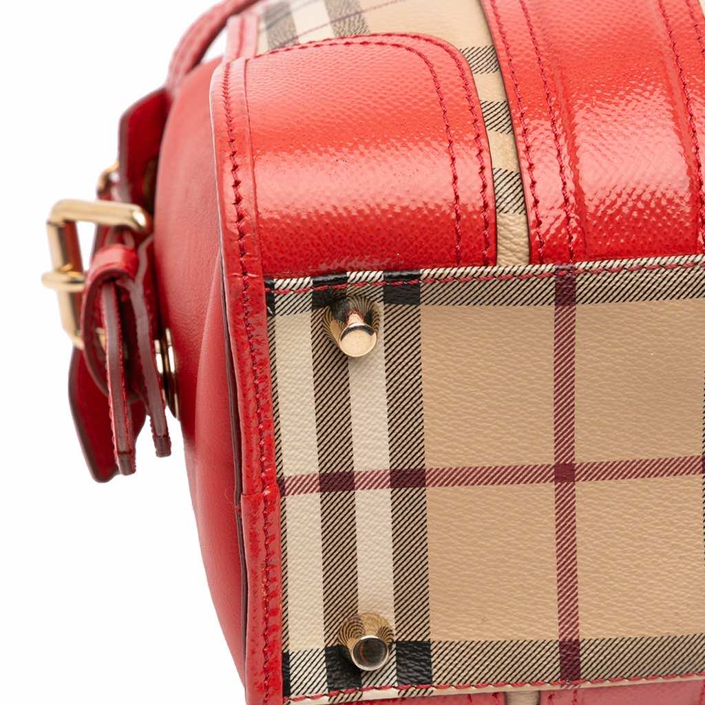 Burberry Haymarket Check Coated Canvas Minford Portrait Satchel - Detail 2