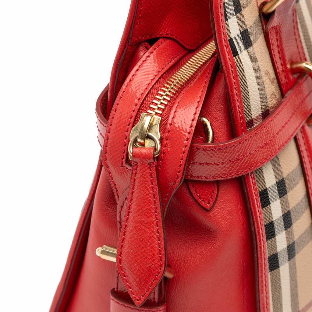 Burberry Haymarket Check Coated Canvas Minford Portrait Satchel - Image 11