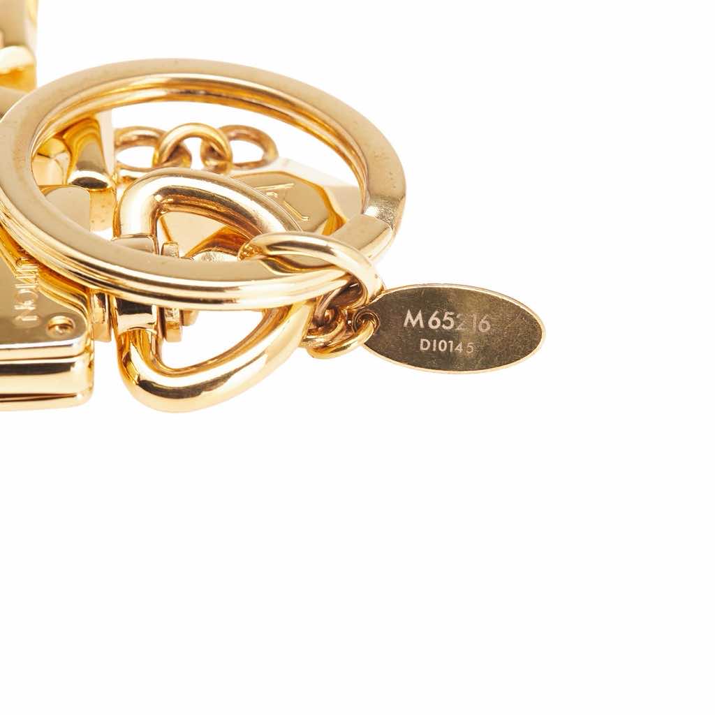 Louis Vuitton Gold Plated LV Facettes Bag Charm and Key Holder - 3