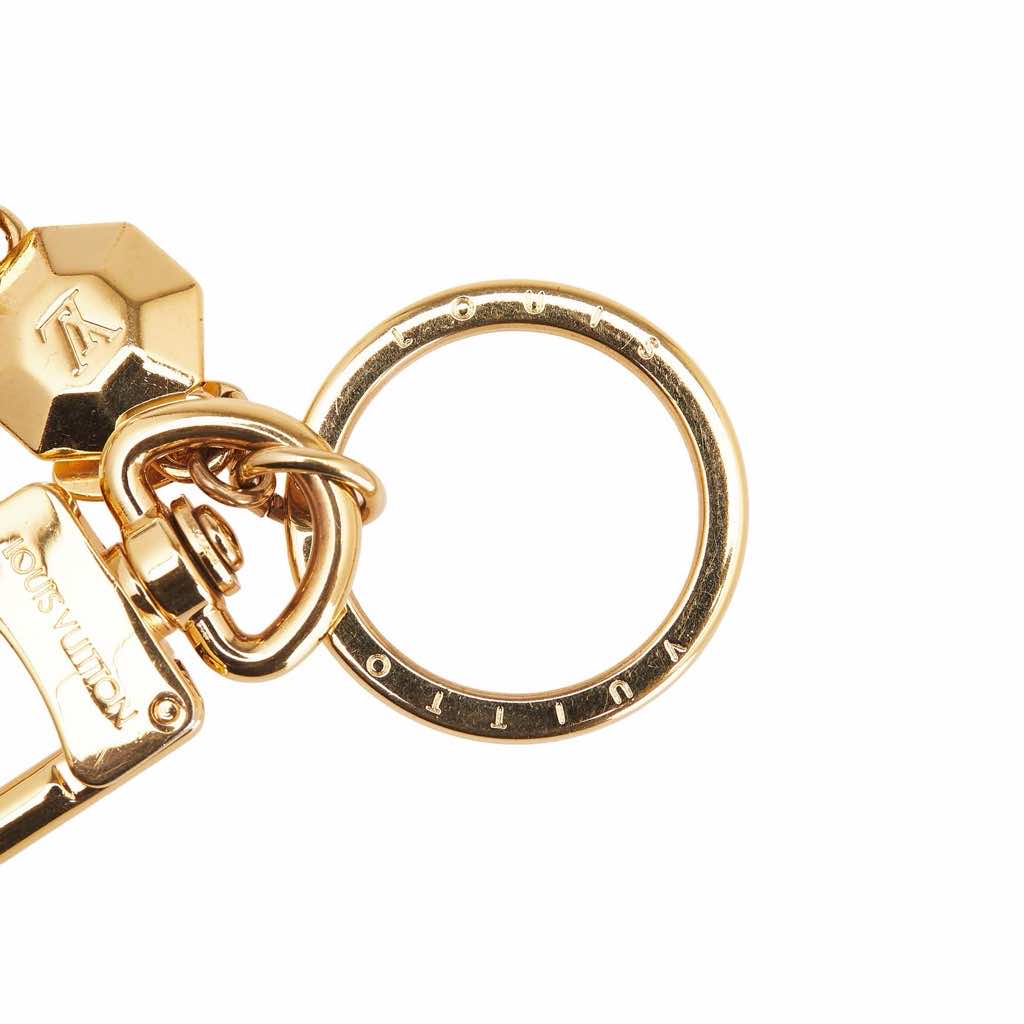 Louis Vuitton Gold Plated LV Facettes Bag Charm and Key Holder - 5
