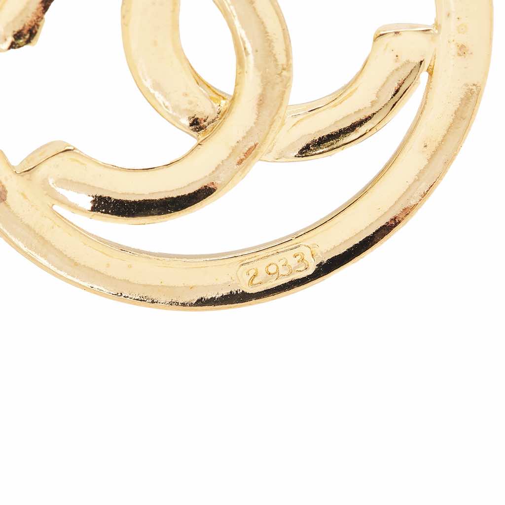 Chanel Gold Plated CC Drop Clip On Earrings - Image 6