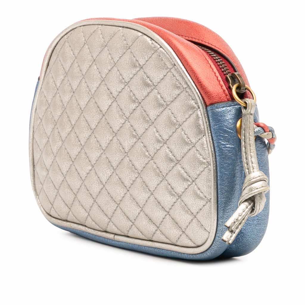 Gucci Mini Laminated Nappa Trapuntata Zumi Dome Crossbody - Back view