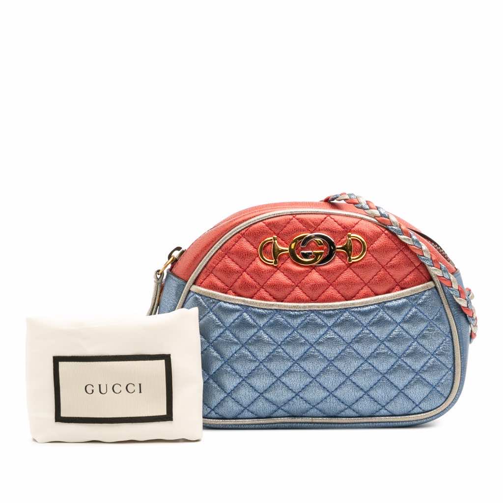 Gucci Mini Laminated Nappa Trapuntata Zumi Dome Crossbody - Image 14