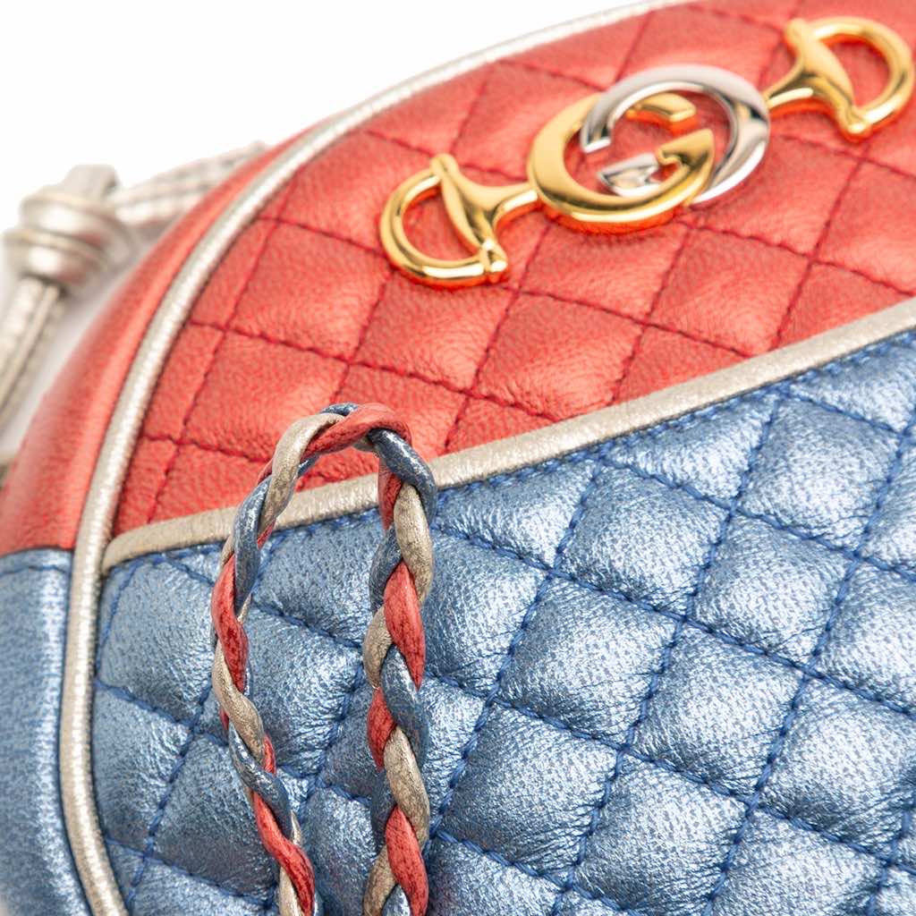 Gucci Mini Laminated Nappa Trapuntata Zumi Dome Crossbody - Image 12