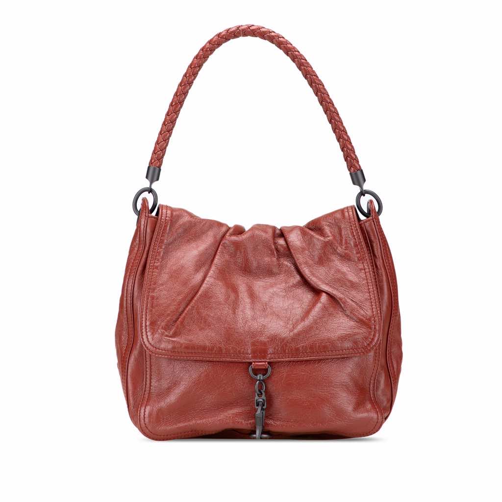 Bottega Veneta Intrecciato Trimmed Nappa Top Handle Bag