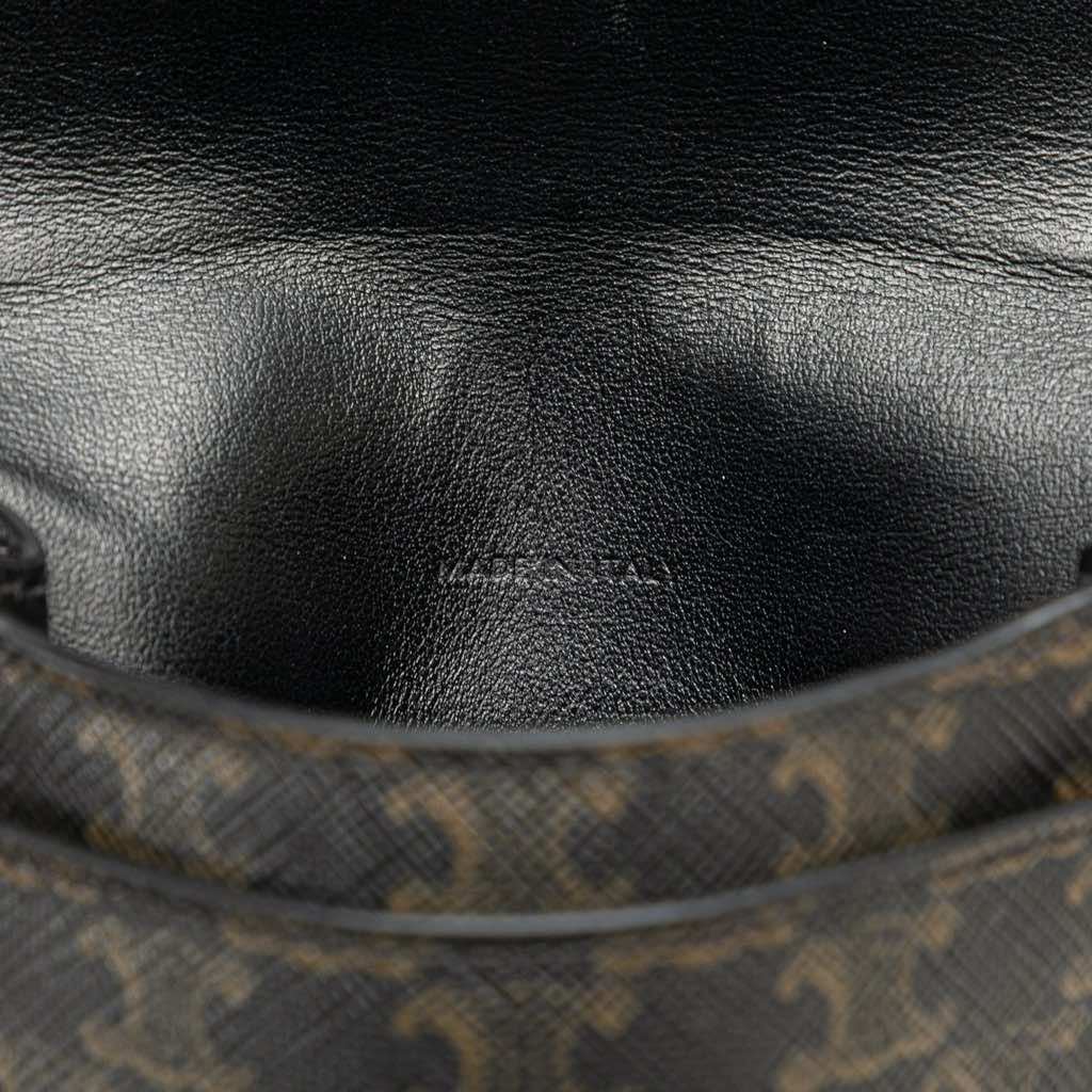 Celine Triomphe Coated Canvas Phone Pouch Flap Crossbody - Detail 1