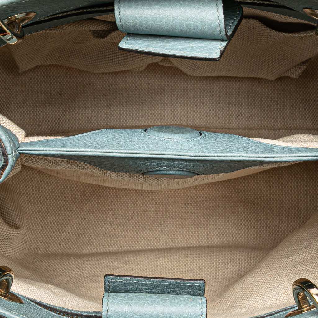 Gucci Small Canvas Flora Bamboo Shopper Satchel - 4