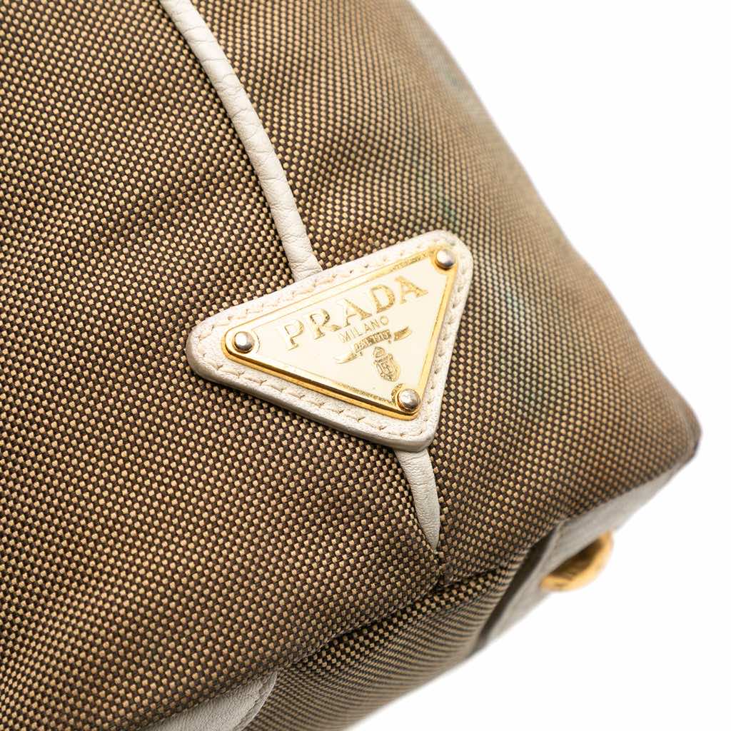 Prada Canvas Canapa Logo Shoulder Bag - Image 13