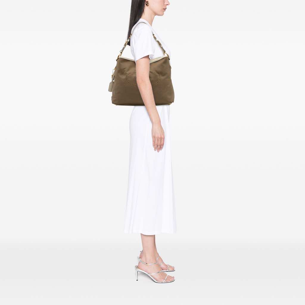 Prada Canvas Canapa Logo Shoulder Bag - Image 14