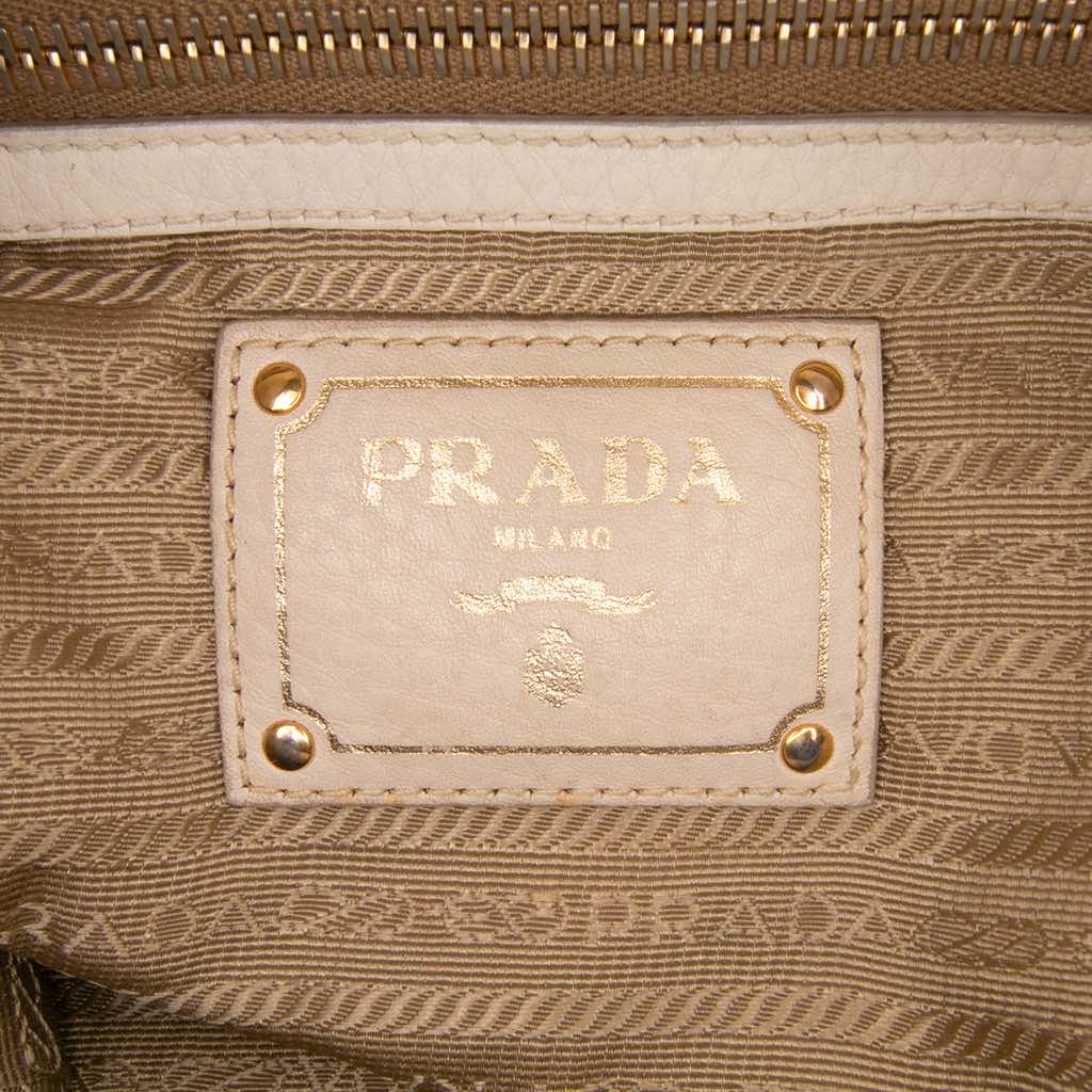 Prada Canvas Canapa Logo Shoulder Bag - Side view