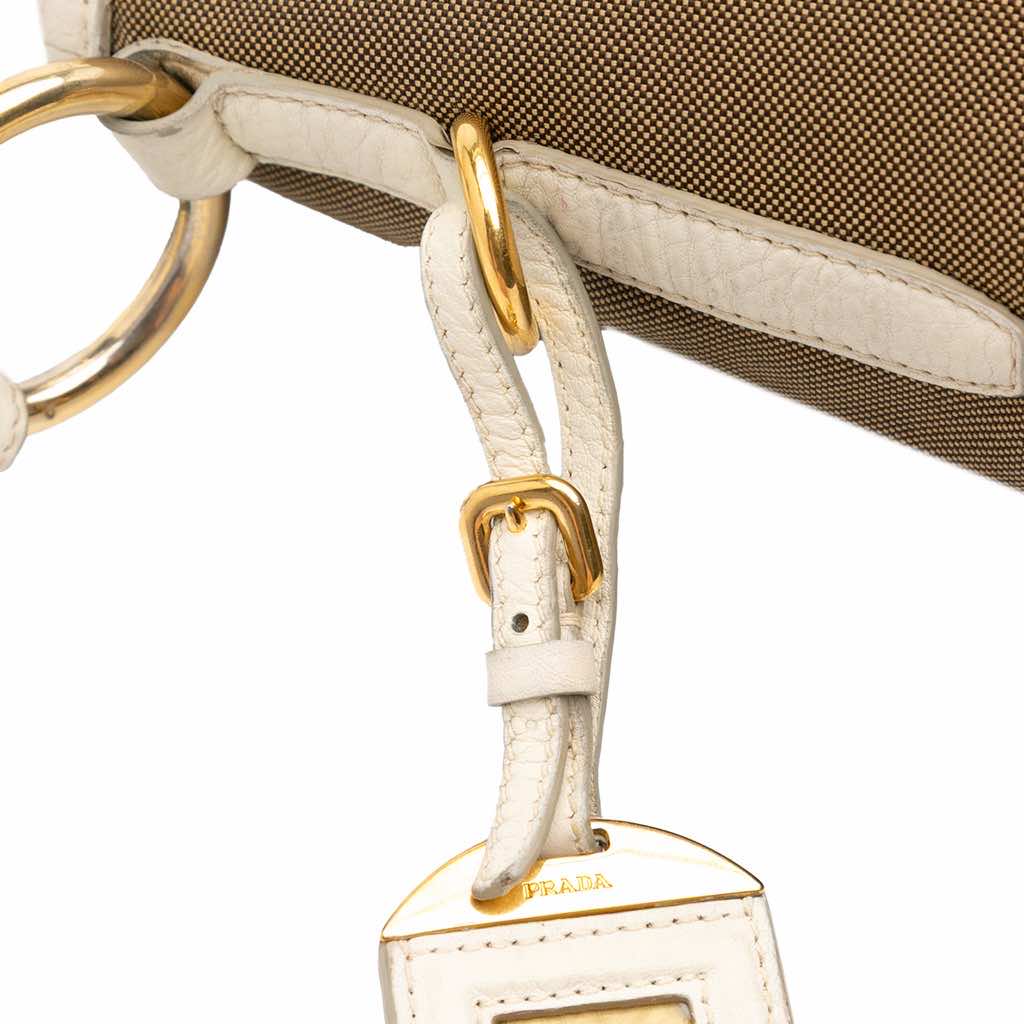 Prada Canvas Canapa Logo Shoulder Bag - Image 10