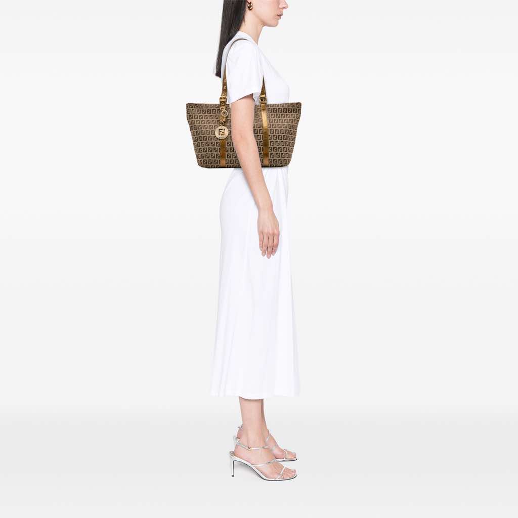 Fendi Zucchino Canvas Superstar Tote - Image 15