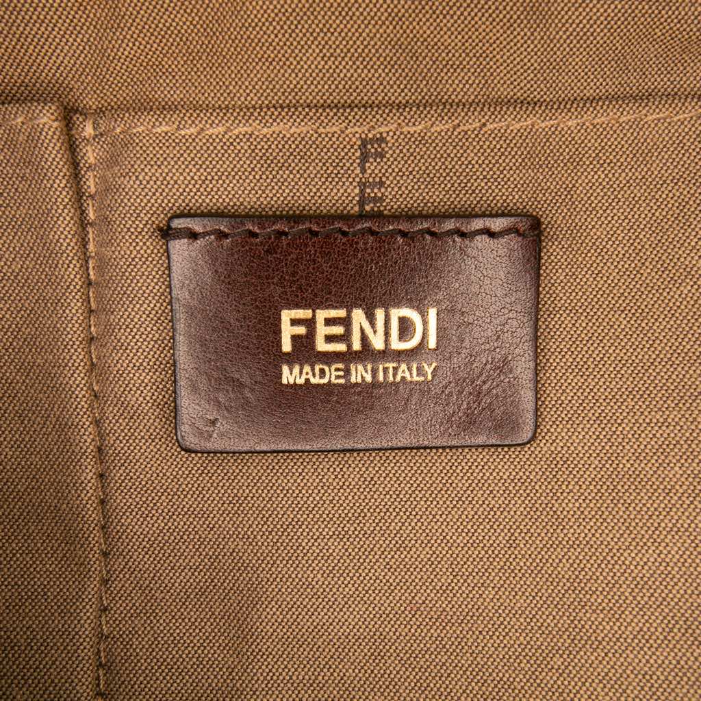 Fendi Zucchino Canvas Superstar Tote - Side view