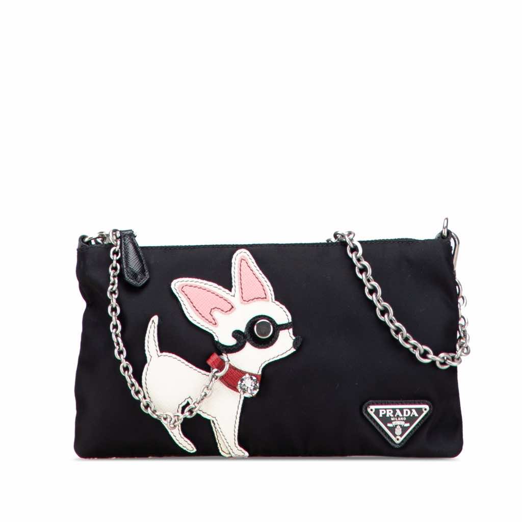 Prada Tessuto Chihuahua Chain Pouch