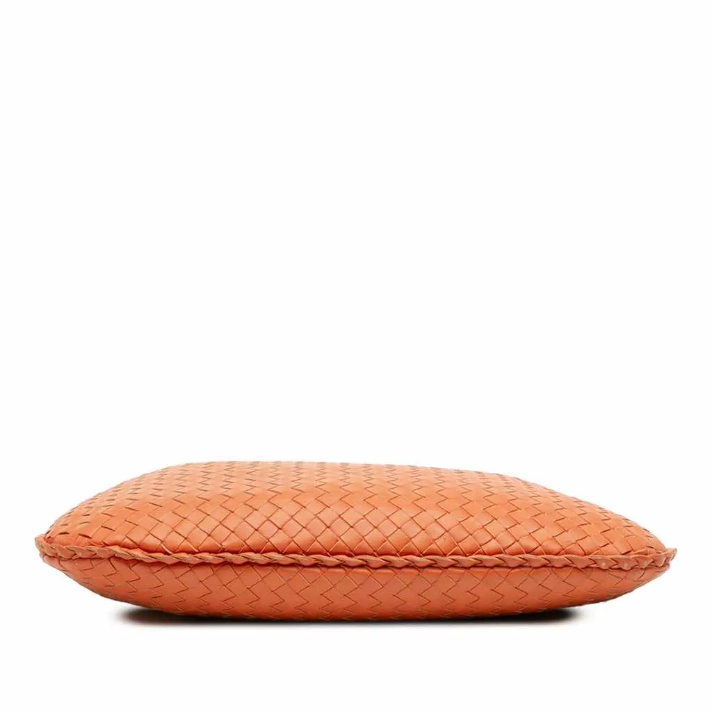 Bottega Veneta Small Nappa Intrecciato Veneta Hobo Orange Leather Good - Inside View