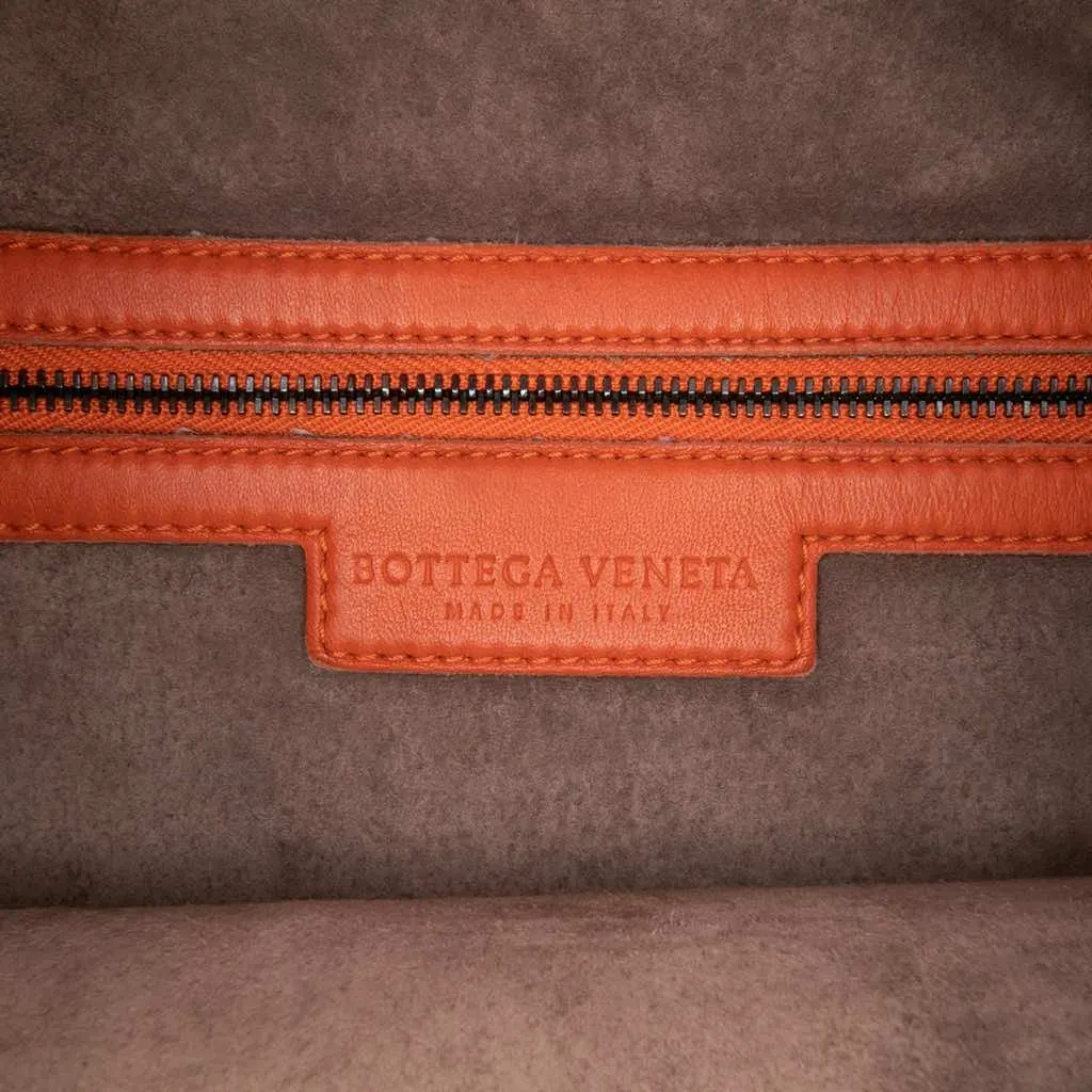 Bottega Veneta Small Nappa Intrecciato Veneta Hobo Orange Leather Good - Box View