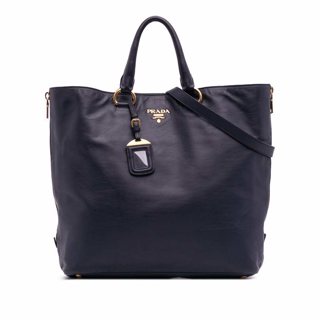 Prada Soft Calf Open Convertible Tote