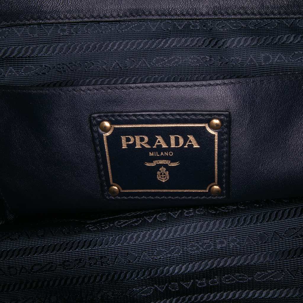 Prada Soft Calf Open Convertible Tote - Side view