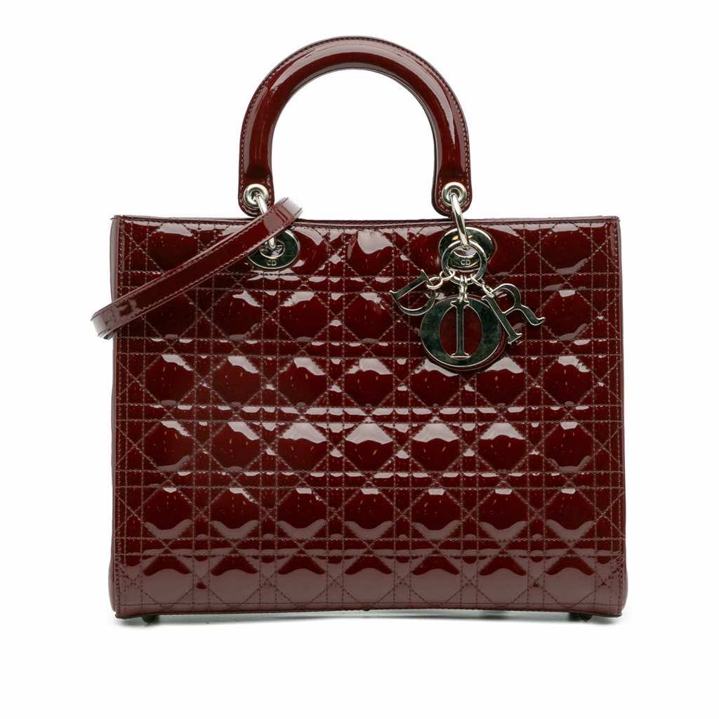 Dior Large Patent Cannage Lady Dior