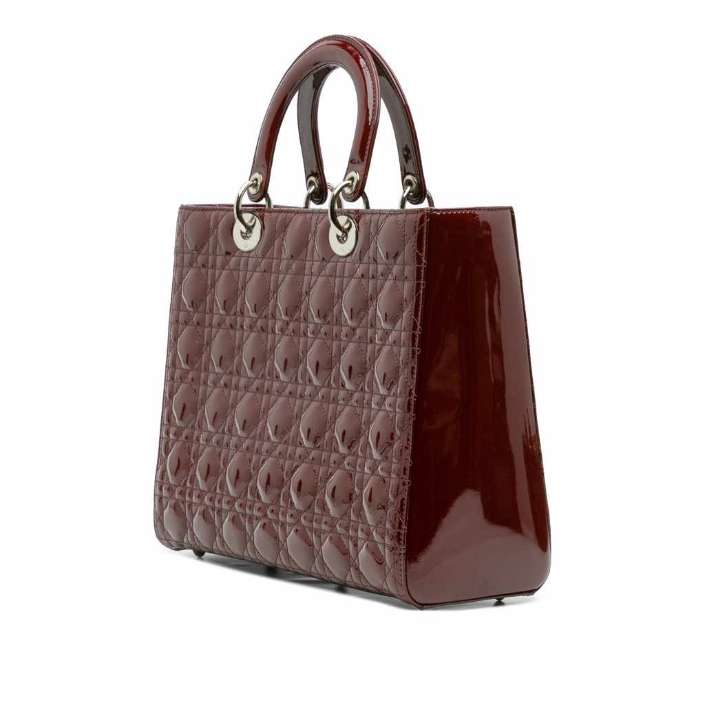 Dior Large Patent Cannage Lady Dior - 2